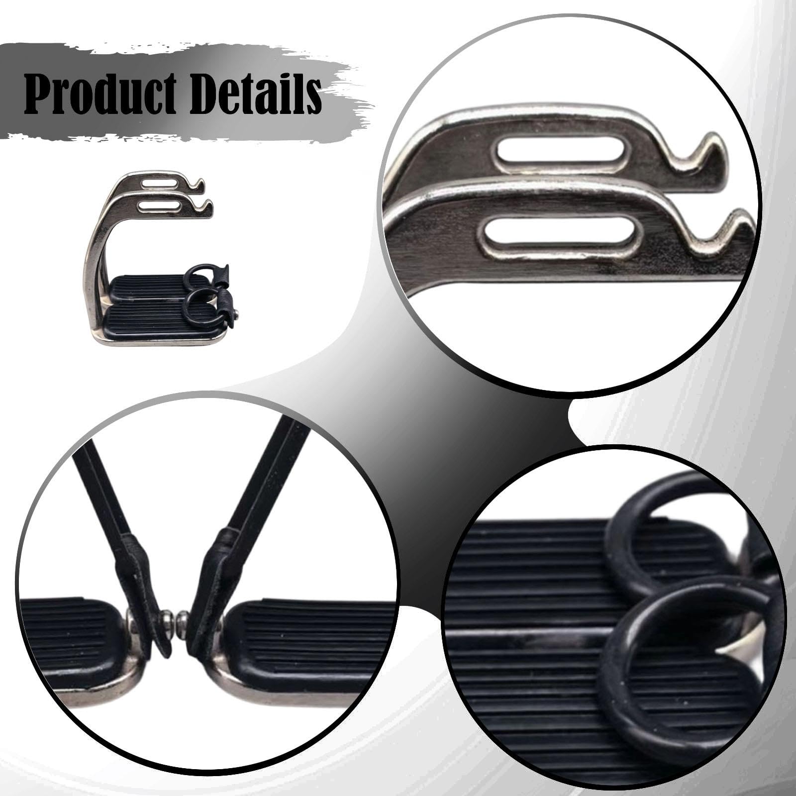 Estribos para Caballo con Diseño Ergonómico Herramienta de Montar Resistente Accesorio con Base Antideslizante Equipo Ecuestre Seguro Adecuado para