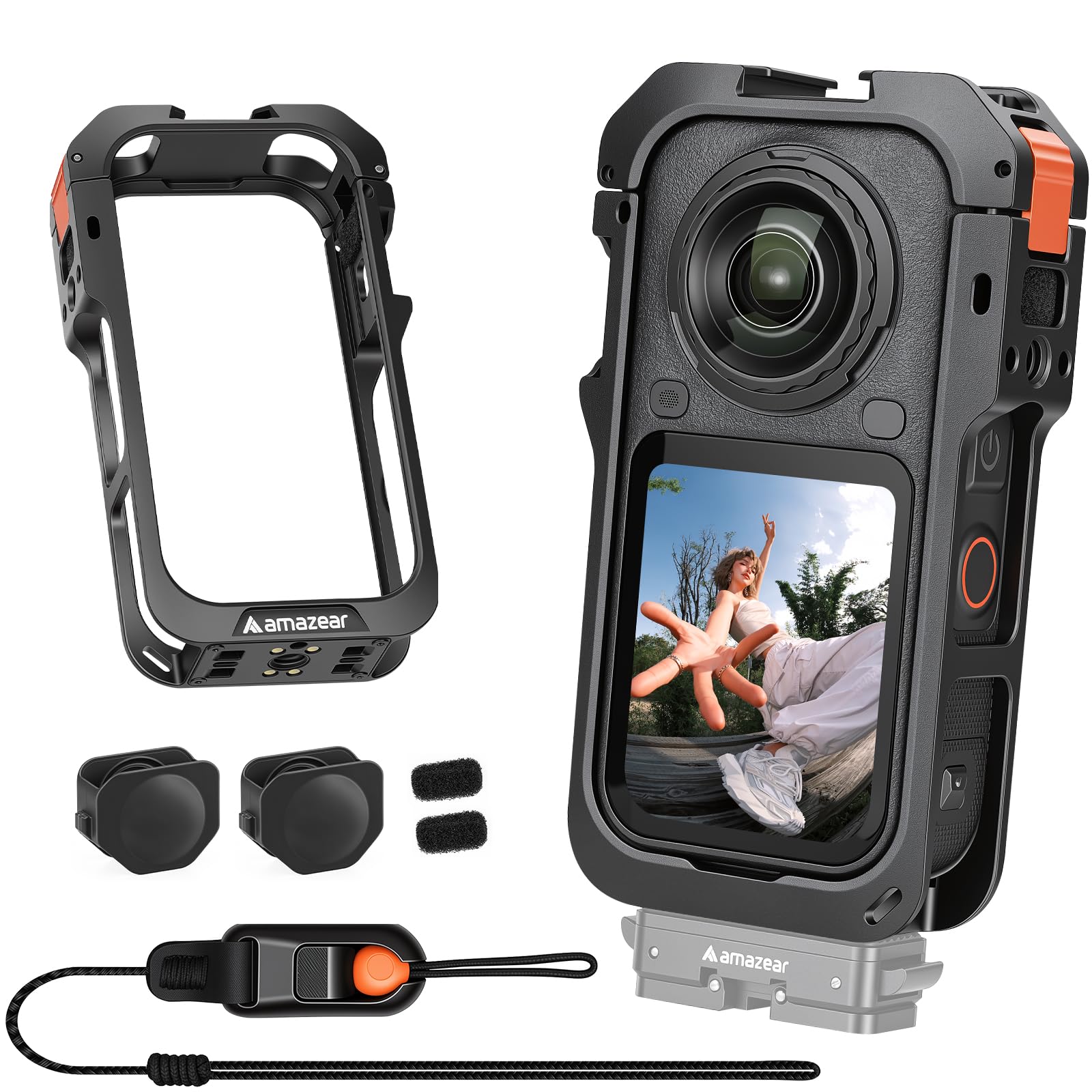 Amazear Insta X6 metalowa klatka do Insta360 X6 akcesoria