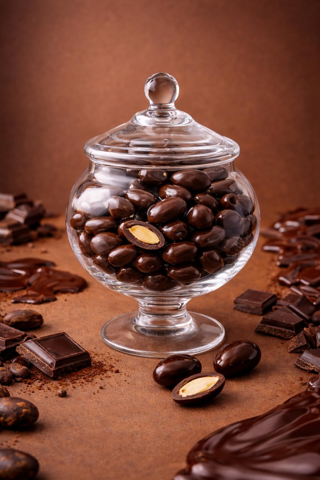 Reynaud - Coeur d'amande au chocolat noir, boite 1 Kg, croquante, intense et gourmande. Boite idéal pour offrir ou déguster. Evènements : mariage, baptème communions