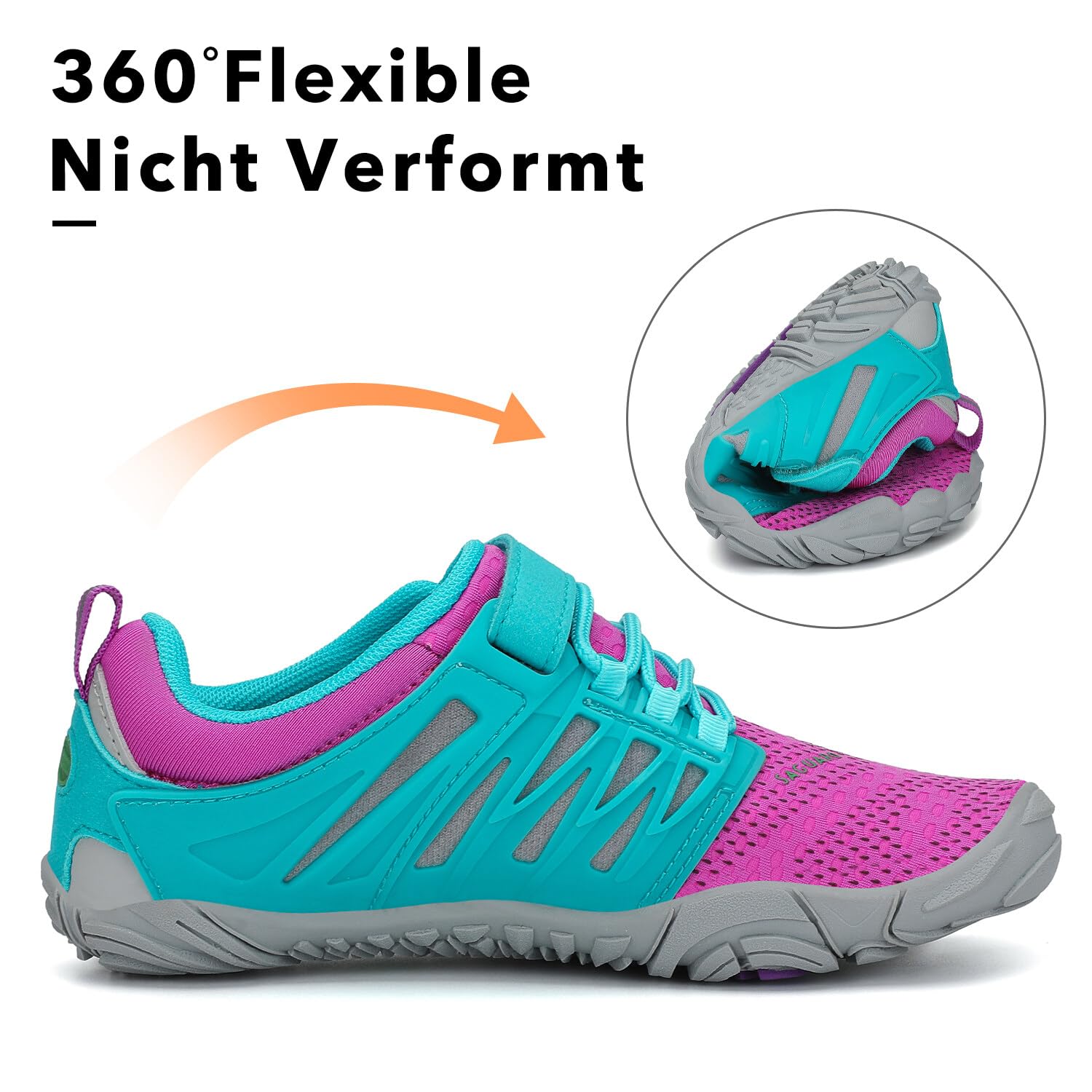 SAGUARO Barefoot Shoes Bambini Traspiranti Scarpe Barefoot Ragazzi Ragazze Scarpe Minimaliste Gr.24-36