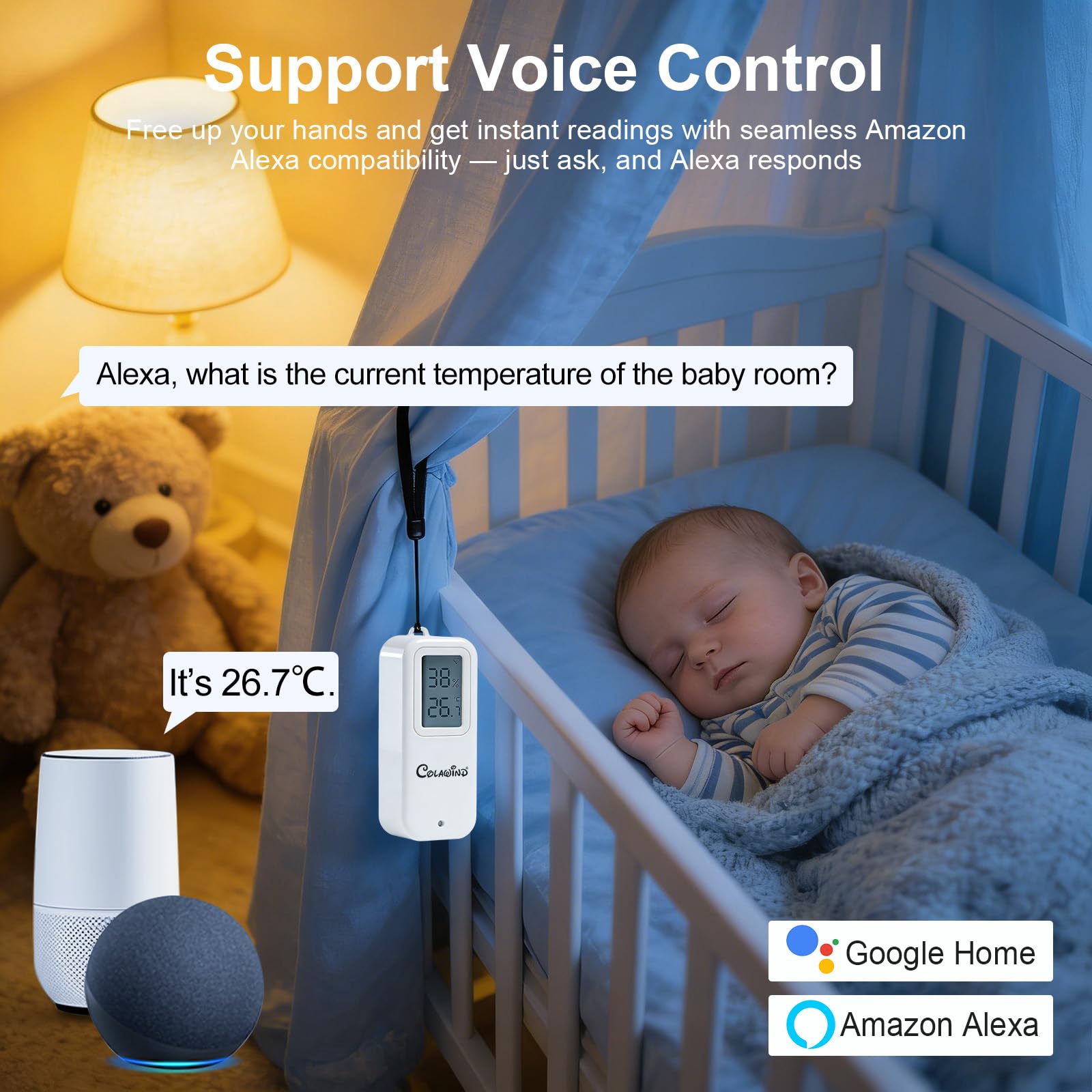 Thermomètre Hygromètre WiFi IP65, Capteur Température et Humidité avec Alerte App, Intérieur Extérieur, Données Exportables 1 An, pour Serre, Cave, Maison