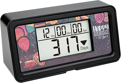 Runleader Temporizador de eventos de 9999 días con luz de fondo, recordatorio de zumbador y batería reemplazable para cumpleaños, día del niño,