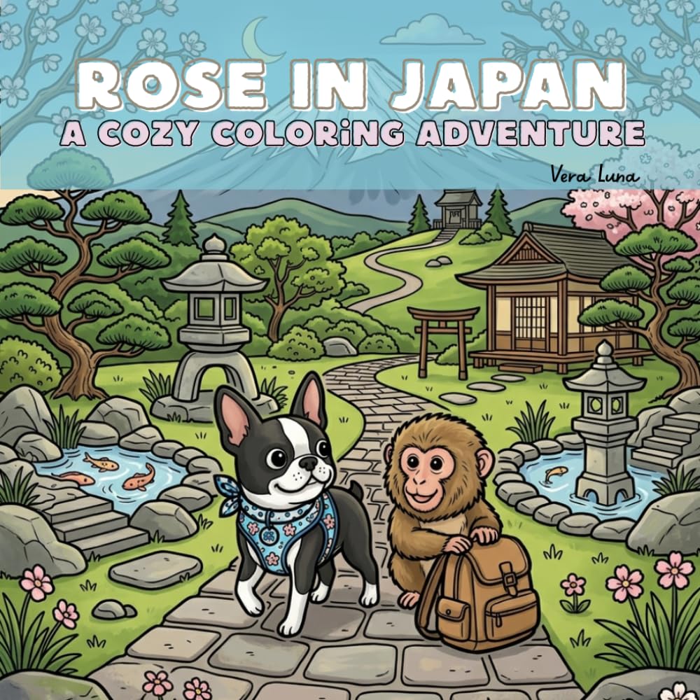 Rose in Japan: Bold and easy coloring book (Rose Around the World, Bold & Easy Journey.)