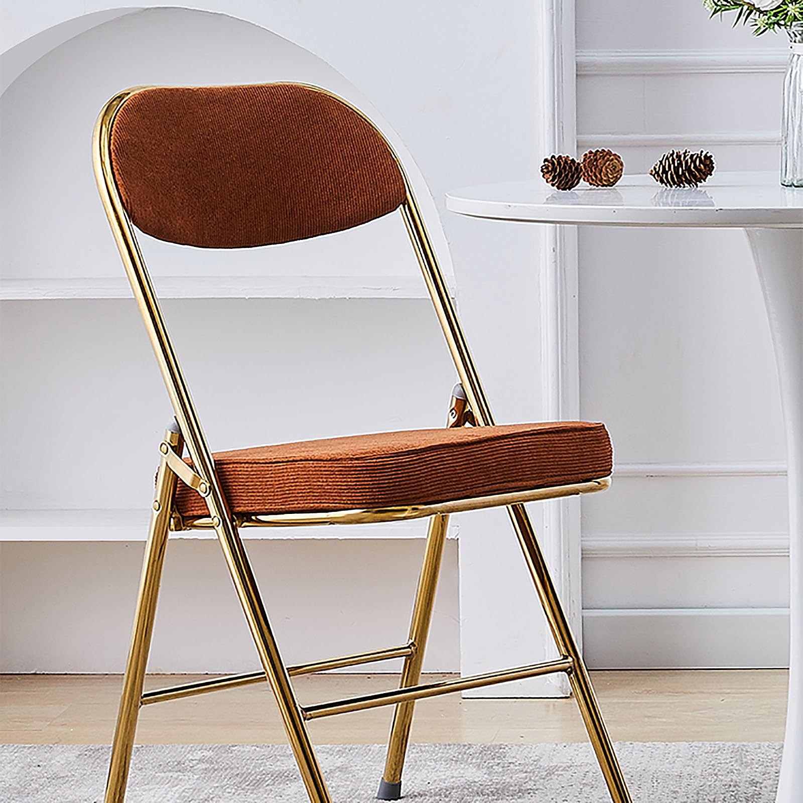 WHYATT Klappstuhl Gepolstert, Klappstuhl Esszimmer, Chair, Tragbarer Stapelbarer Kommerzieller Sitz für Veranstaltungen, Büro, Hochzeit, Party (Color : Green, Size : Thickening) Küche, Haushalt & Wohnen
