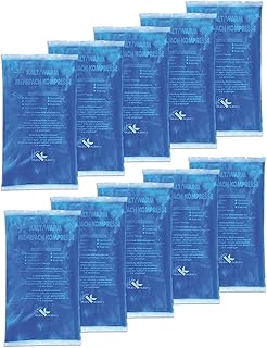 KK Kalt-Warm Kompresse 9 × 16 cm – 10er-Pack Wiederverwendbare Therapie-Kompressen für Kälte- & Wärmeanwendungen bei Prellungen, Verstauchungen, Gelenk- & Zahnschmerzen, Rücken, Schulter