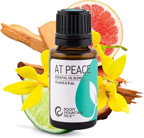 Rocky Mountain Oils at Peace Mezcla de aceites esenciales con aceites esenciales, aceites de aromaterapia para difusor y tópico, aceites esenciales