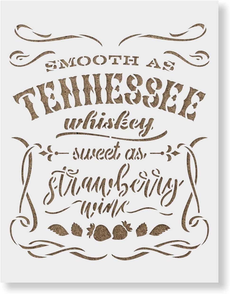 Smooth As Tennessee Whiskey Stencil - Whiskey Stencil, Smooth As Tennessee, Tennessee Stencil, Tennessee Whiskey, Bourbon Stencil