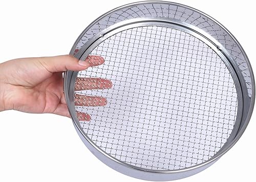 Miniatura 3 de Juego de tamiz de suelo de acero inoxidable con malla de 3 tamices para jardín