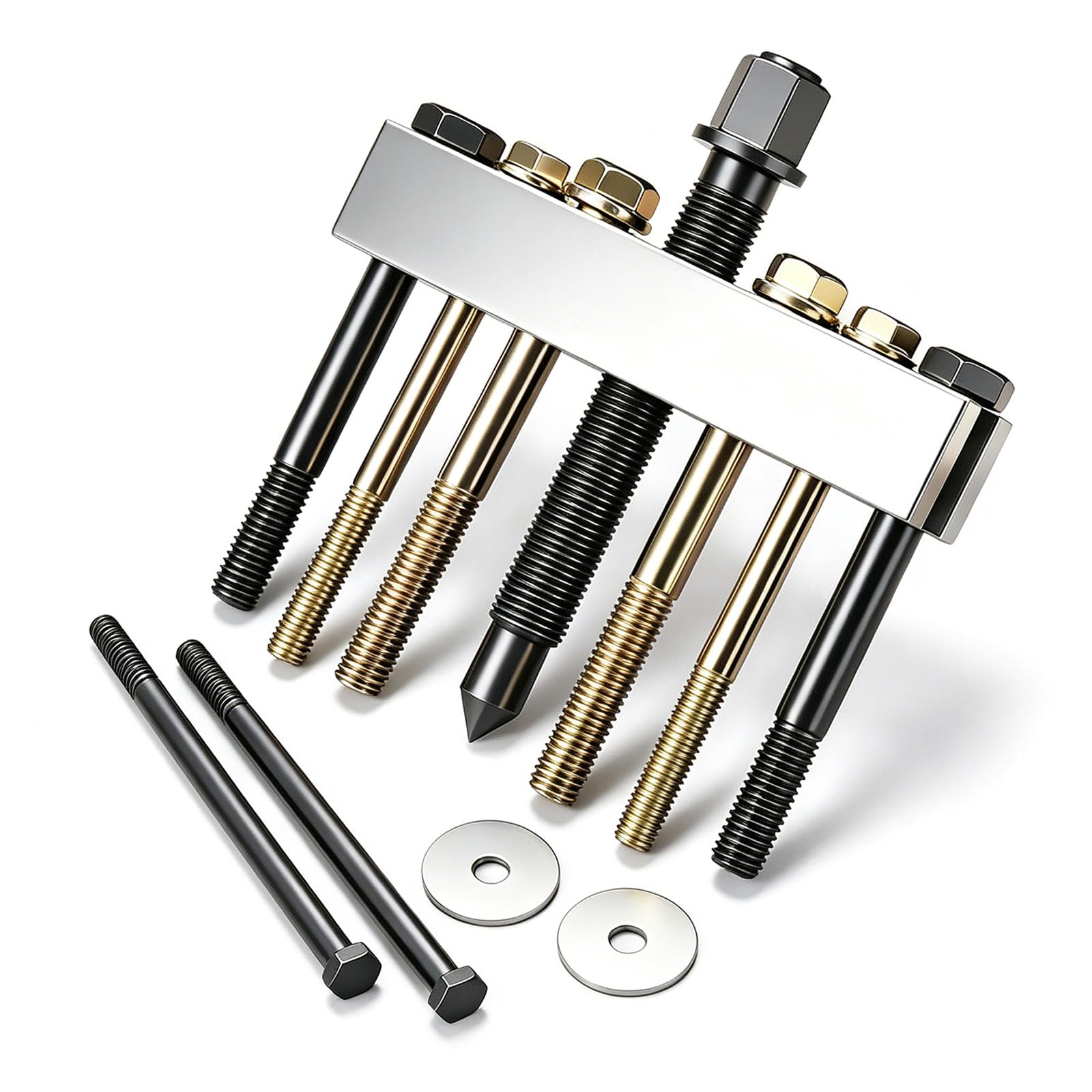 Wgbosmg Crankshaft Pulley Puller Tool Set With Hexagonal Shank Feature Adjustable Screw Mechanism Suitable For Wrench Compatibility Adjustable Pulley Extractor