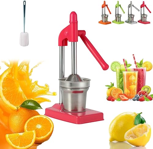 Prensa de jugo de hierro fundido, exprimidor de prensa manual, exprimidor manual de hierro fundido para hacer jugo fresco de limón y naranja, fácil