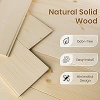 Vista 2 de SMARTSTANDARD Puerta corredera de granero de 28 x 84 pulgadas con kit de herrajes para puerta de granero de 5 pies incluido, puerta de madera