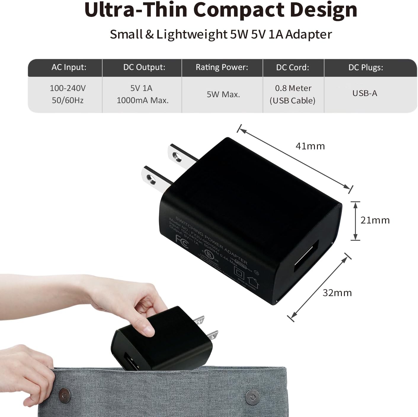 Diagram showing the 0.8m/2.6ft length of the Tonton 3-in-1 USB charging cable and its three connector types: USB Type-C, USB Micro, and Magnetic Charging.