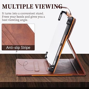 Case for iReader Ocean 4 Turbo 7-Inch eReader Case 360 Degree Rotation Multi-Viewing Angels PU Leather Stand Folio Cover Brown