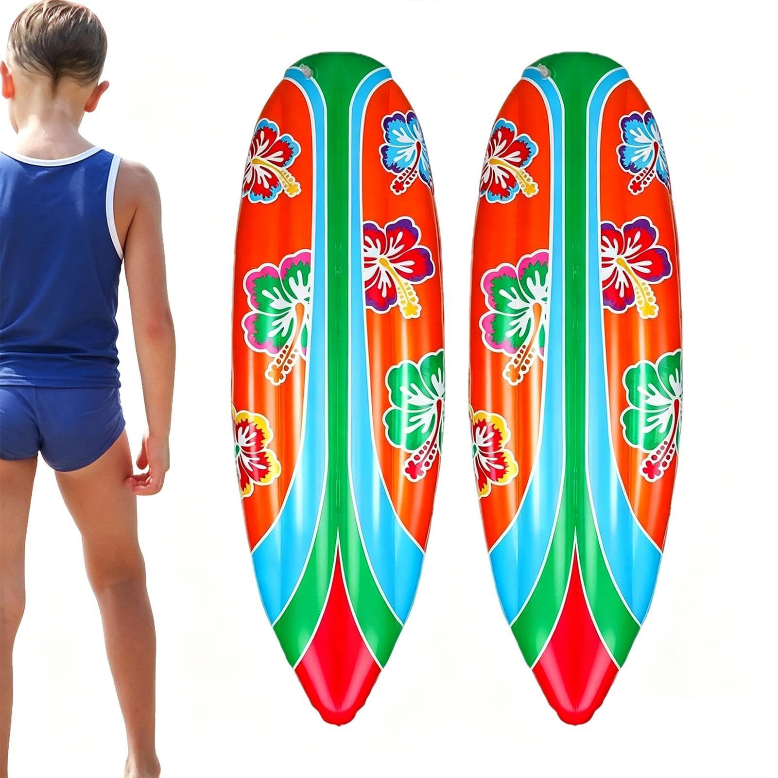 Tabla De Surf Hinchable 2 Piezas Juguete Hinchable Piscina | Tabla De Surf Hinchable Para Niños Para Verano Piscina Exterior Aire Libre Juegos Acuáticos Y Decoración Jardín Niños