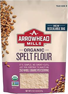 Arrowhead Mills Organic Spelt Flour, 22 Ounce Bag (Pack of 6)