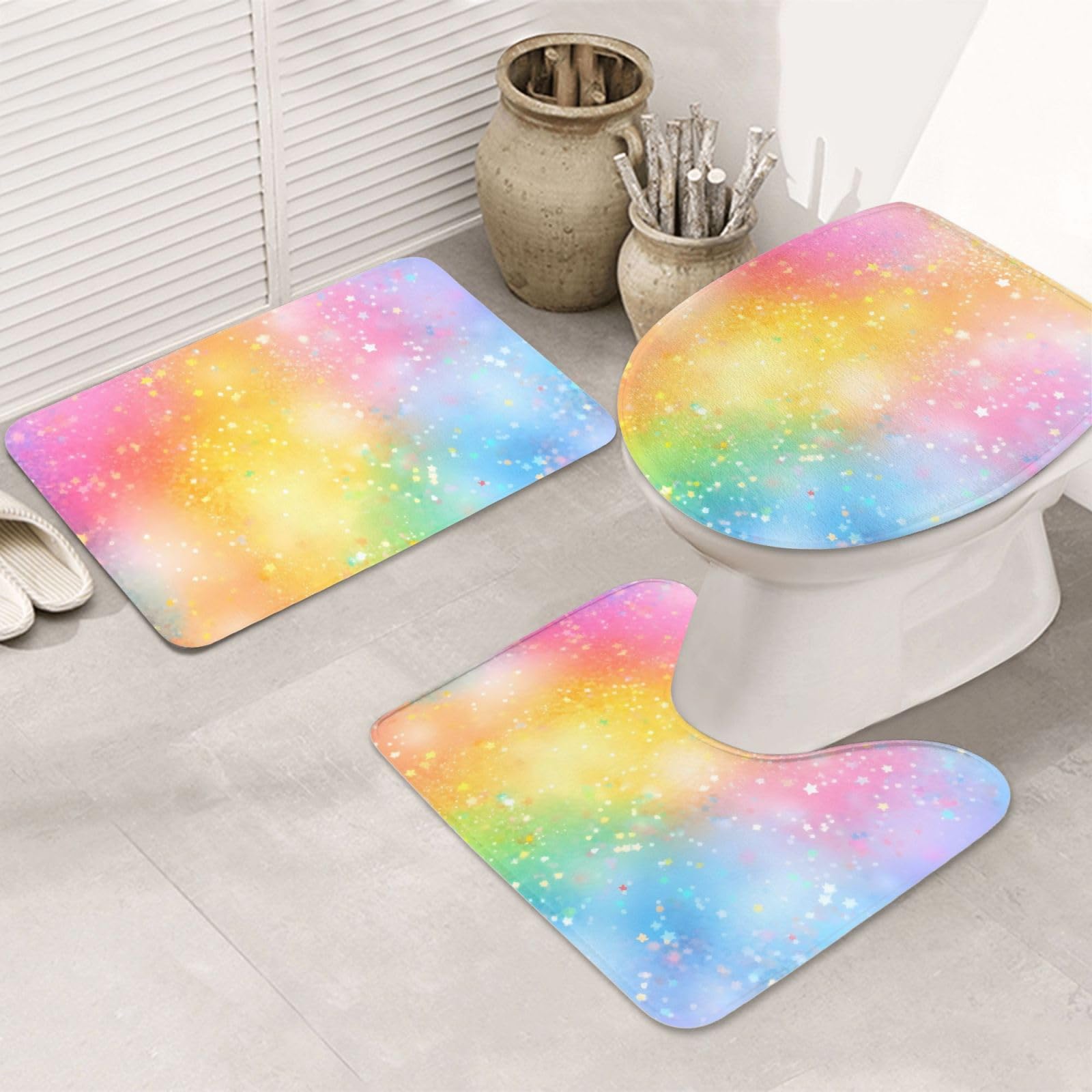 Alfombrilla de contorno y alfombras de baño suaves que solucionan el suelo frío y resbaladizo