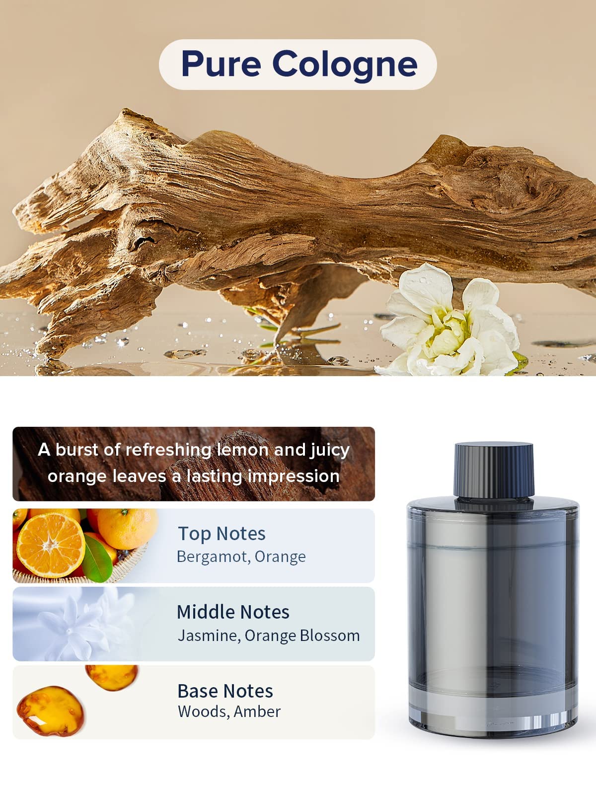 Ceeniu Ricarica Profumo Dedicata CF3-135 ml - Utilizzabile per 4-8 mesi - Realizzata con Estratti Naturali di Piante - Profumo Importato dalla Francia - Colonia