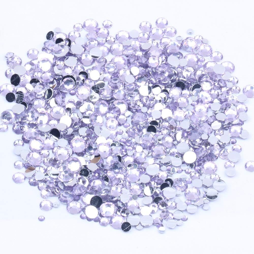 Resin Rhinestones 50000pcs 2mm Flatback Normal Colors Many Colors Choose Round Glue On Diamonds DIY Nails Art Decorations - (Color: 37 Hyacinth)