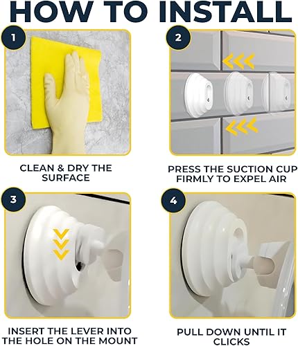 Miniatura 16 de HoneyBull Espejo de ducha sin niebla para afeitar, con succión, soporte de maquinilla de afeitar para ducha y giro, espejos, accesorios de ducha