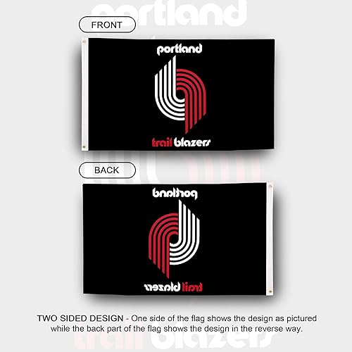 Miniatura 2 de Desert Cactus Portland Trail Blazers Flag Team NBA National Basketball Association 100% poliéster para interiores y exteriores, banderas de 3 x 5
