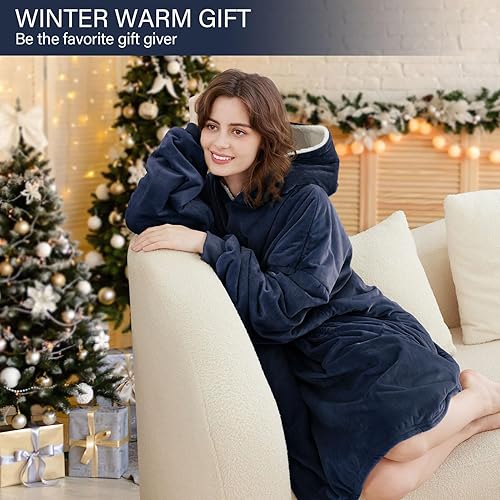 Vista 107 de LetsFunny Manta con capucha, manta de forro polar Sherpa de gran tamaño, súper suave, cálida y acogedora con bolsillo gigante, para mujeres, Aguacate