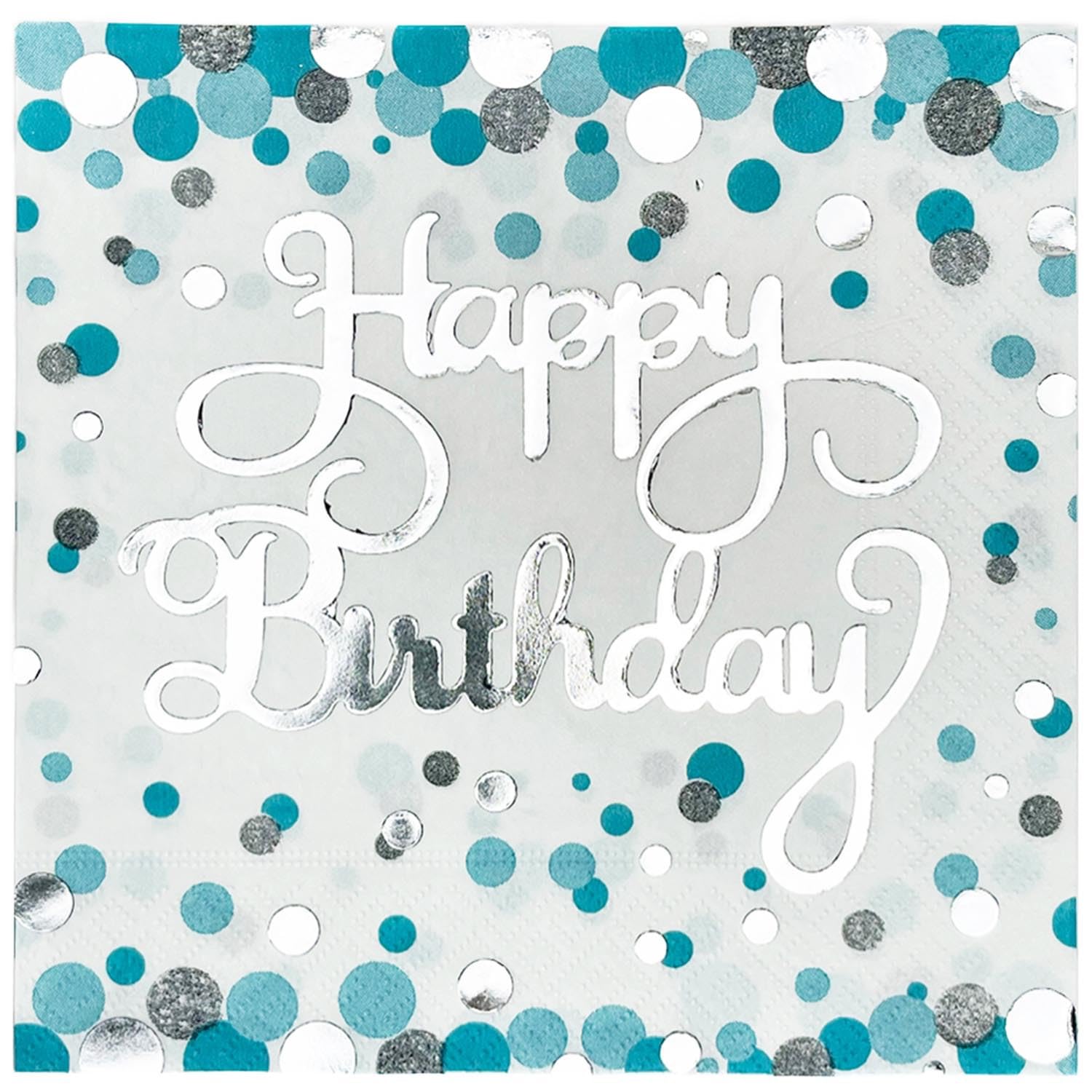 Servilletas Papel Azul Plateado Blanco Desechables Servilletas Decoupage Cocktail Cumpleaños 2 Capas Toilet Papel Higienico Decoración de Mesa para Bodas,Fiesta en el Jardín 30 Paquetes(33x33cm）