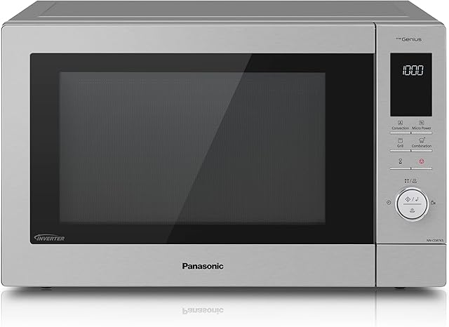 Panasonic NN-CD87KSBPQ Combination Microwave Oven, 34 Litres, Turntable, 1000W, Inverter, One Push Reheat, Genius Sensor, Junior Menu, LED Interior bulb, Stainless steel, Good Housekeeping Approved