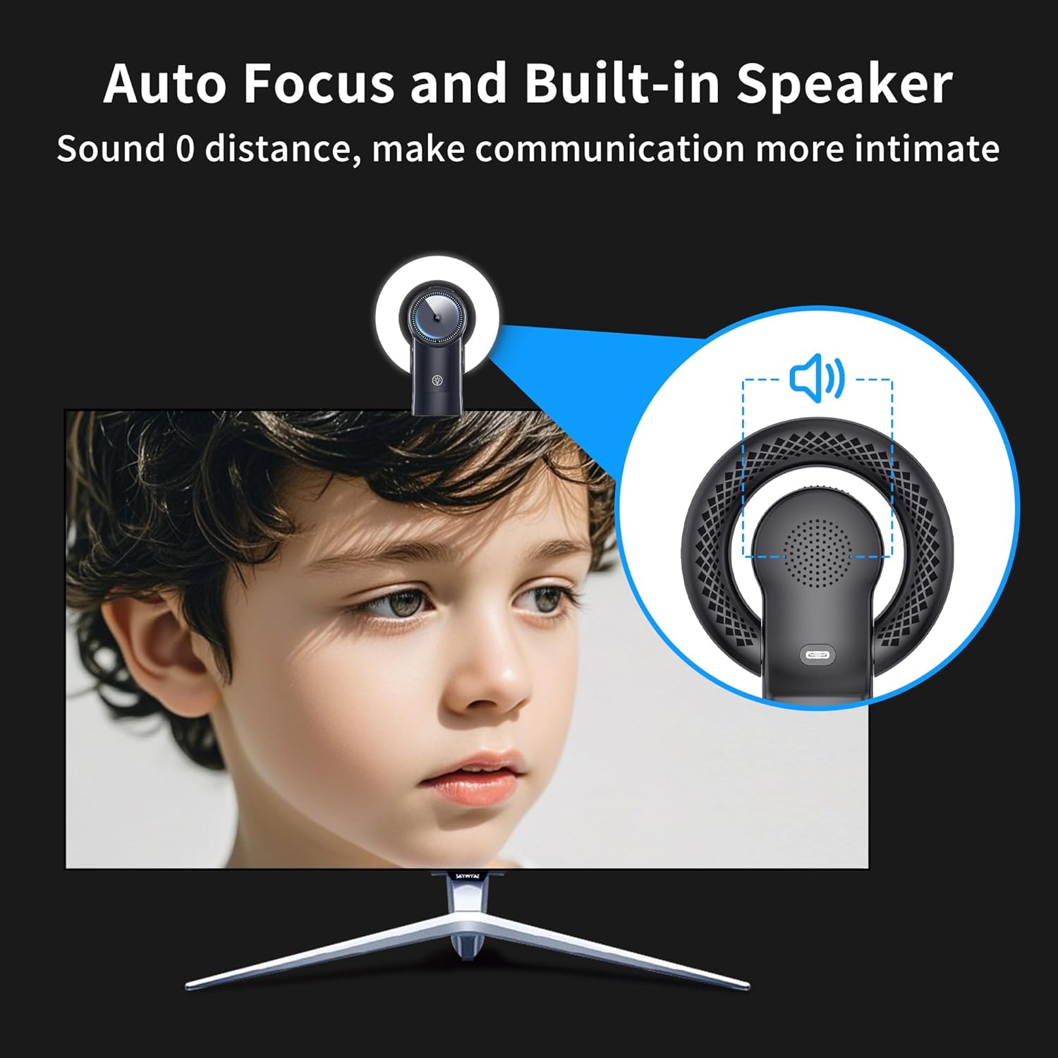 4K Webcam with Light, Web Cam with Speaker, Dual Noise Reduction Plug and Play, Web Camera for Desktop Computer, Auto-Focus, Privacy Protection, Webcam for PC Zoom Skype 7 71J dRCsU5L. AC SL1500