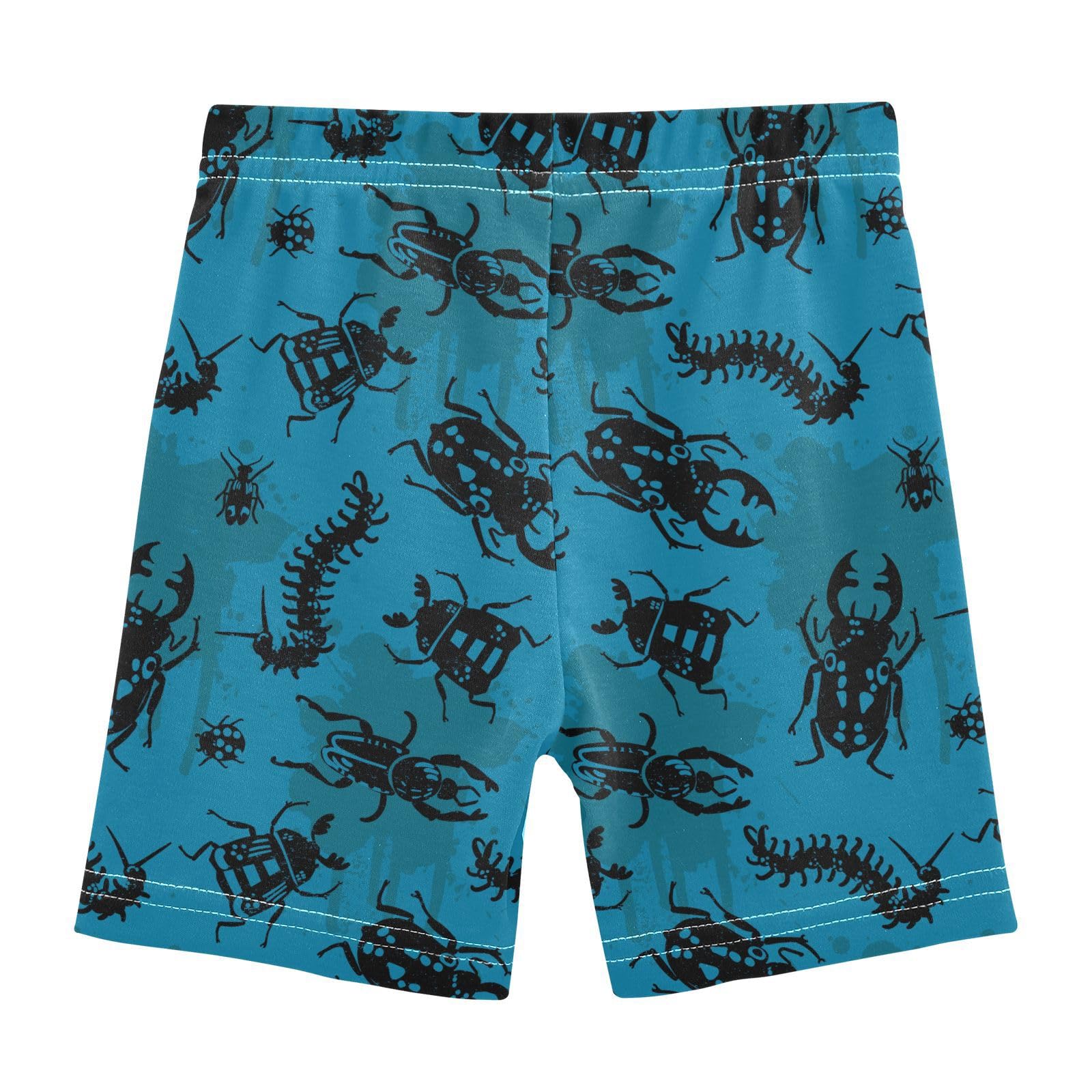 JHKKU Girls Beetles Bugs Shorts Cotton Cartwheel Bike Kids Biker Under Dress Dance Short Girl Clothes 6T