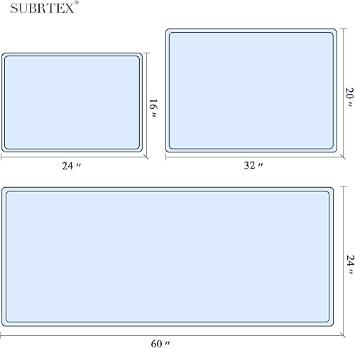 Miniatura 3 de Alfombra de baño de felpilla, suave y corta, absorbente de agua, de secado rápido, lavable a máquina, azul, 20 x 32 pulgadas