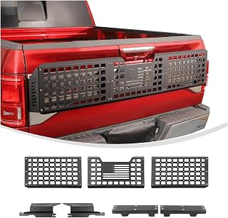Linskip Tailgate Bed Molle Expansion Panel Compatible with 2015-2020 Ford F150 & F150 Raptor, Rear Gate MOLLE Racks, Cargo Carrier Tool Organizer, Exterior Accessories