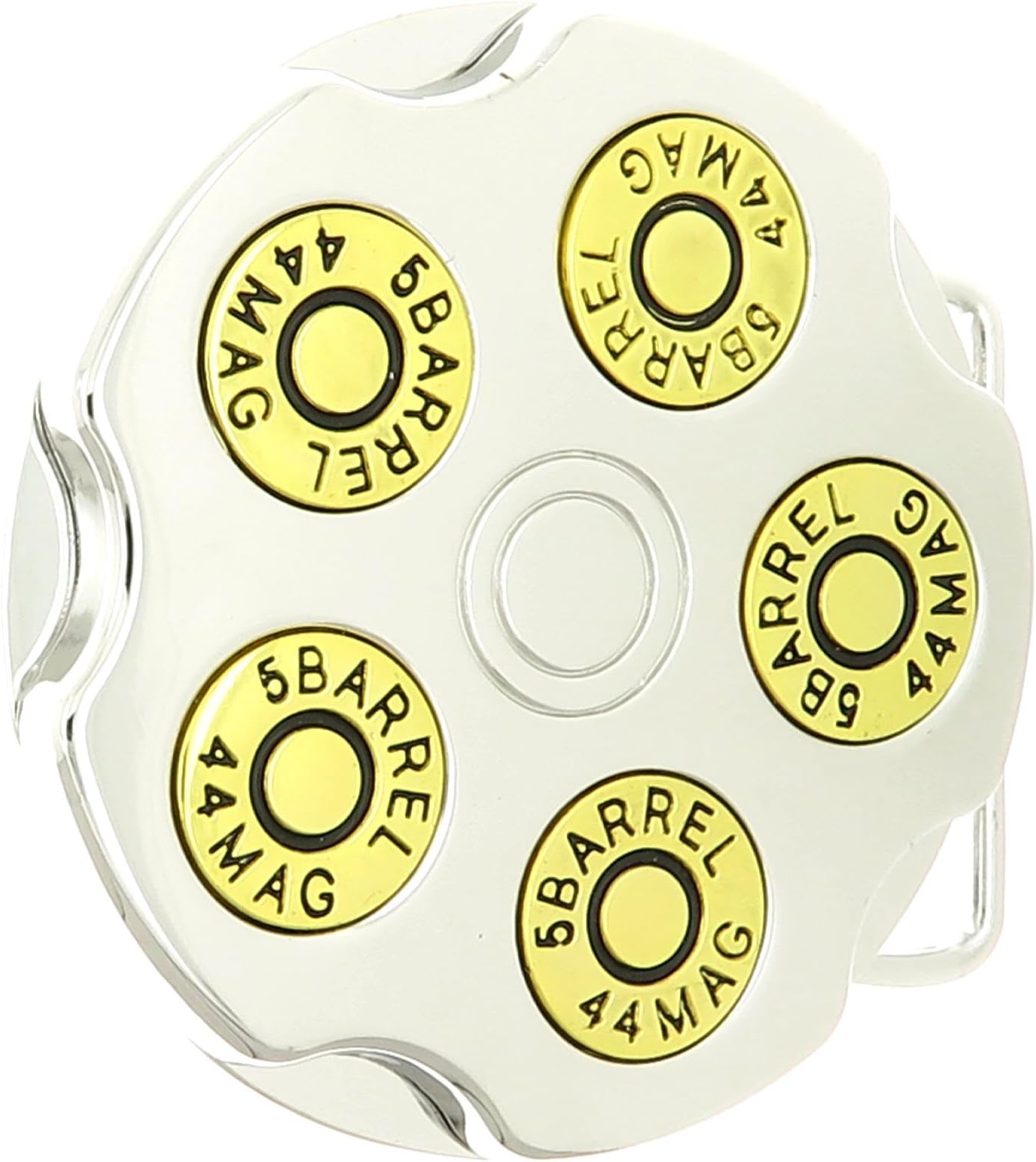 5 Barrel Bullet Gun Belt Buckle