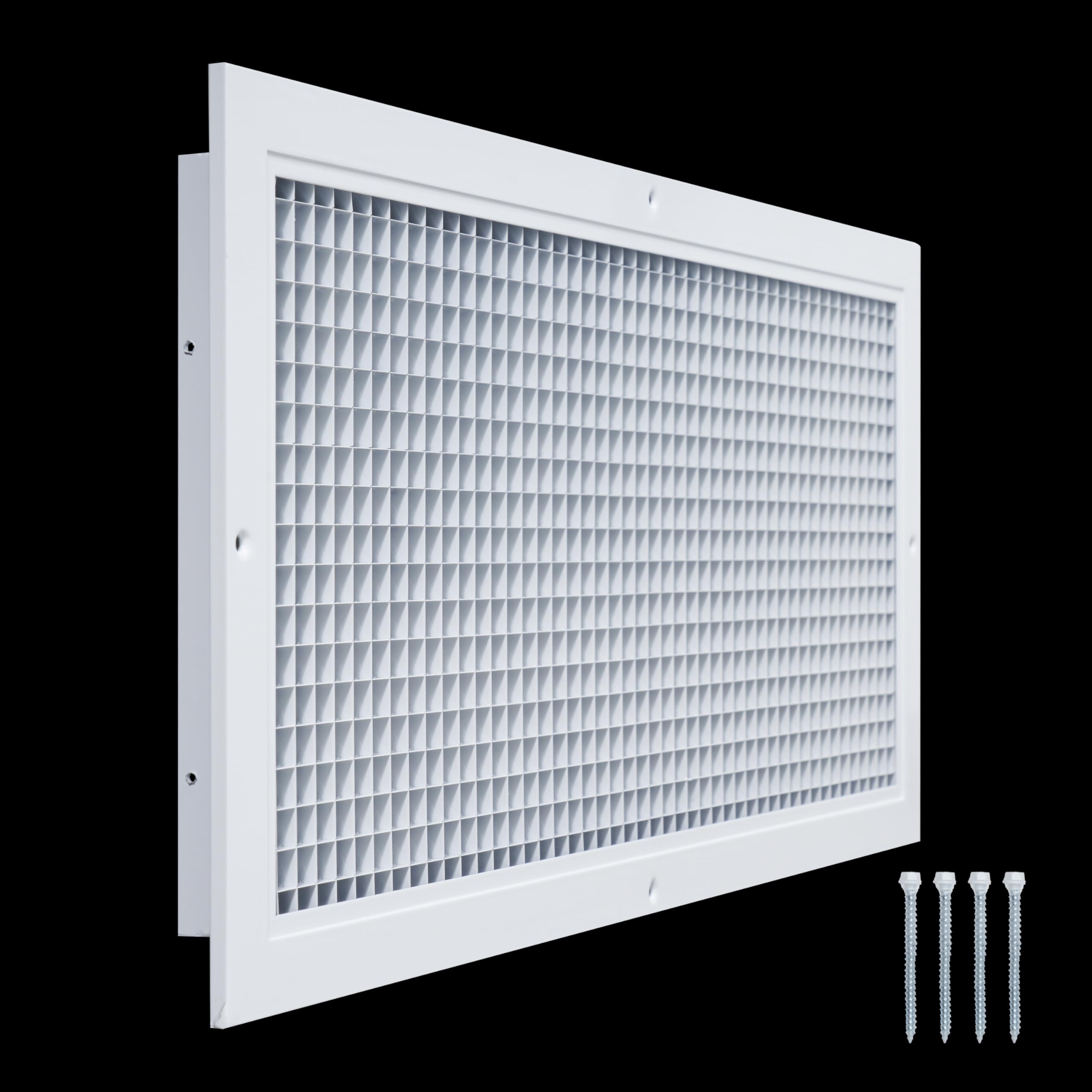 24" x 10" [Duct Opening] Aluminum Eggcrate Return Air Grille Low