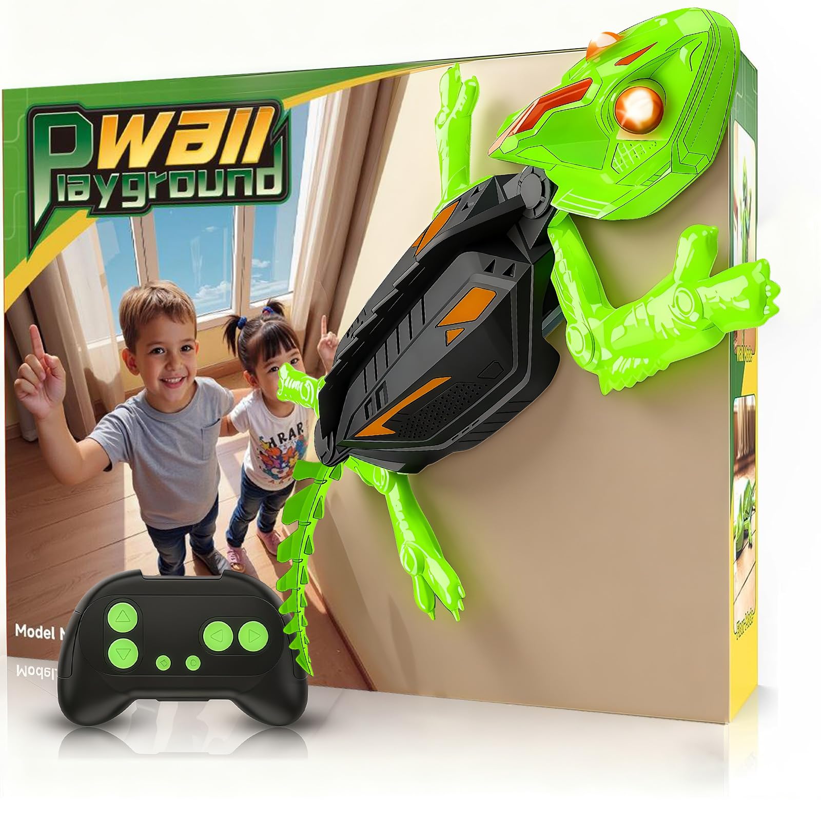 KoolShiro Wall Climbing Gecko RC Toy for Age 5-13, 360° Rotation RC Robot Lizard for Kids, Rechargeable Remote Control Lizard Toy with LED Eyes, Birthday Presents Toys for Boys Age 3 4 5 6 7 8+