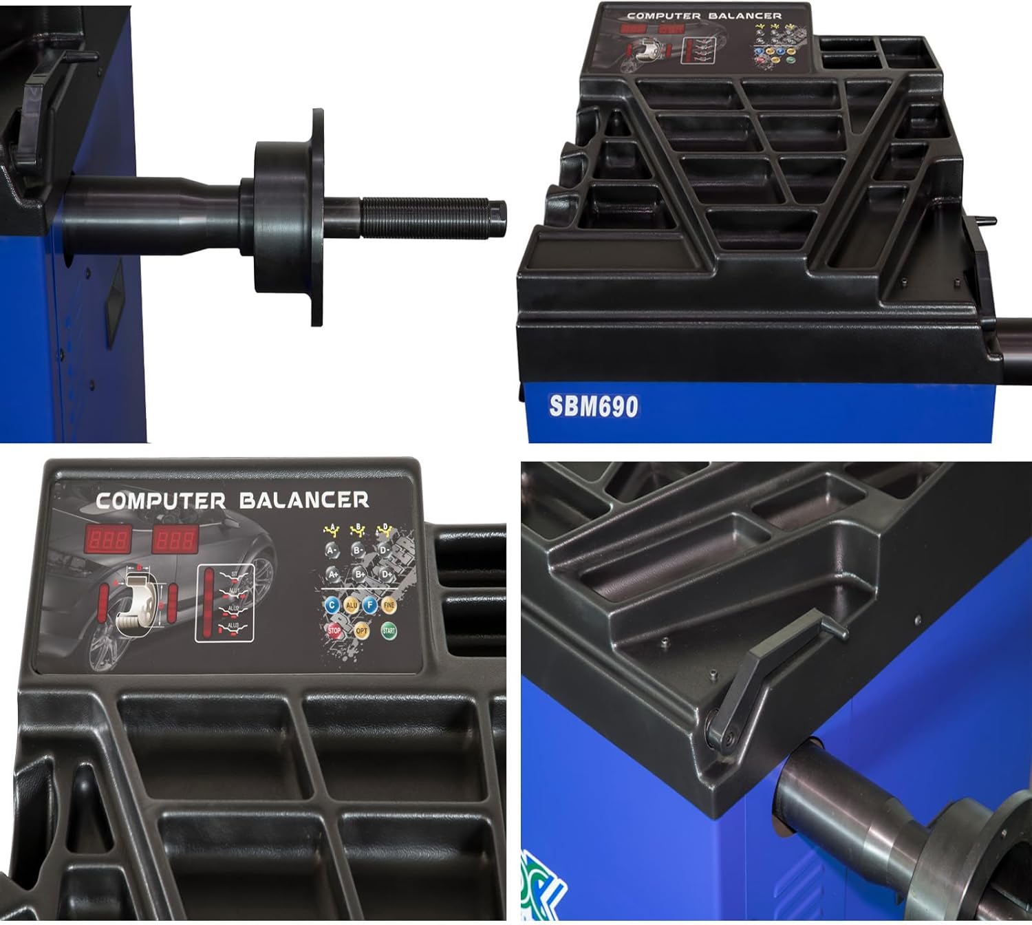 XK 2.0 Horsepower Automatic Tire Machine Tire Changer Wheel Balancers Machine Rim Balancer Combo 960 690 Rim Clamping 12-24 Inches with 36 Month Parts Replacement