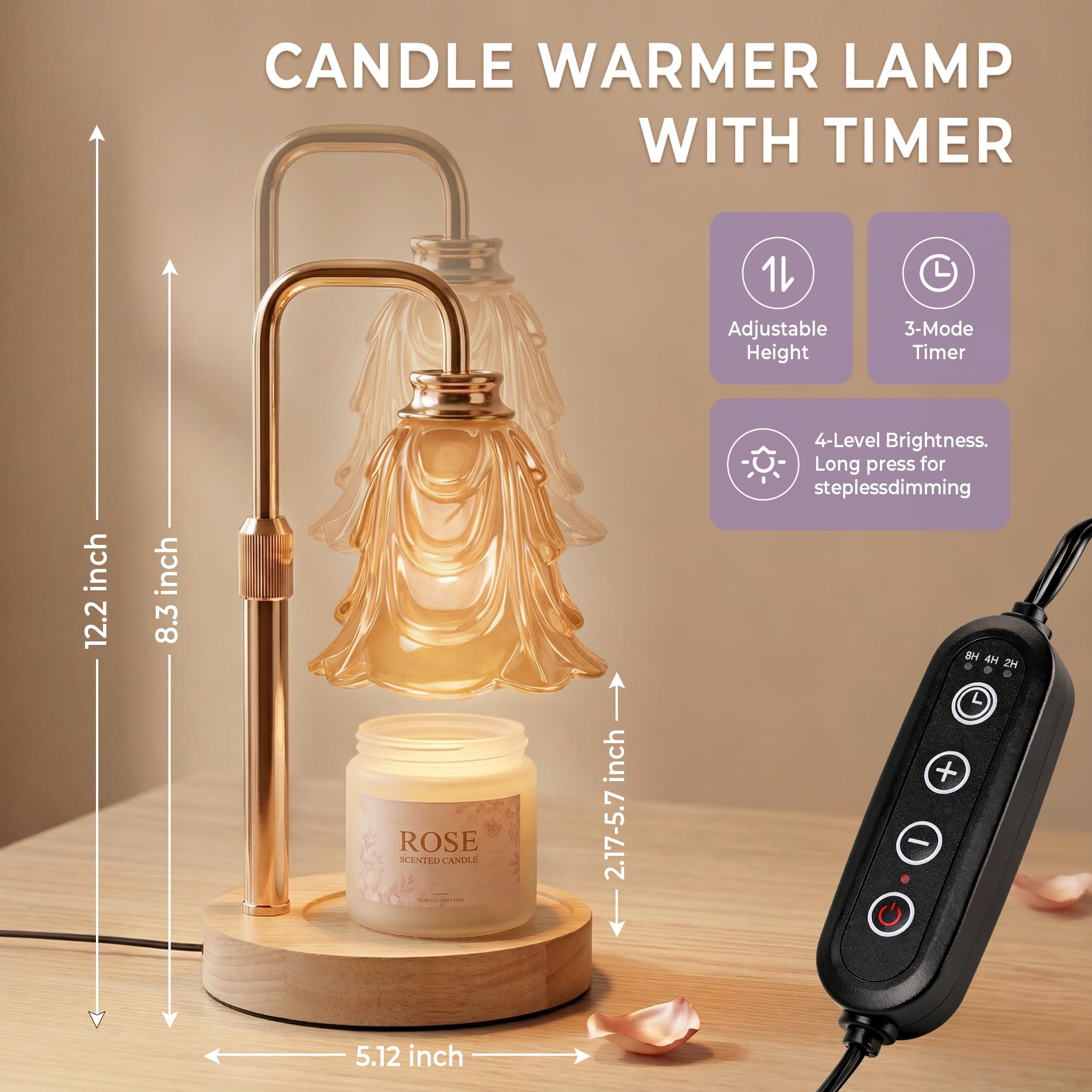 Mothers Day Gifts for Mom - Mother's Day Moms Gifts from Daughter Son Best Mom Ever 2026 - Happy Mothers Birthday Gift Ideas with Candle Warmer Lamp - Gift Basket Care Package for Women Mama Grandma