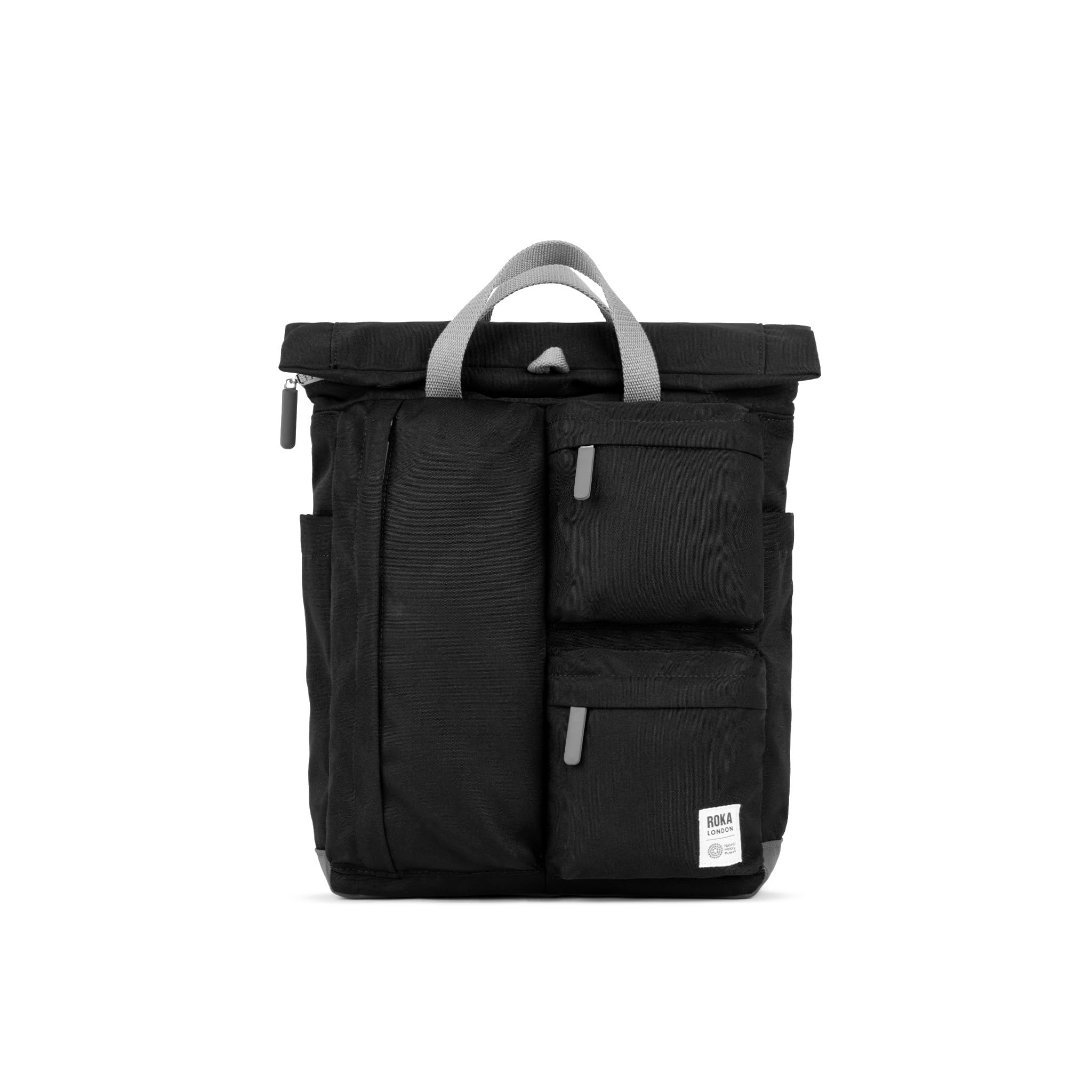 Roka London Unisex Ash Waterhouse Medium Recycled Canvas Backpack (Ash)