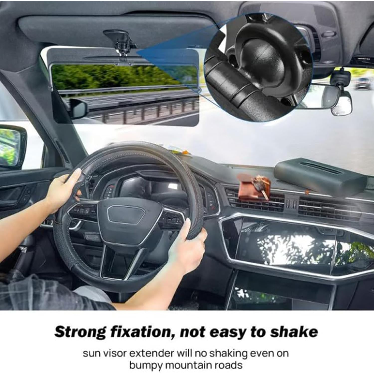Visiera parasole universale per auto con protezione antiriflesso polarizzata, visiera parasole polarizzata per auto, blocco antiriflesso per la guida, visiera parasole antiriflesso per auto, visione
