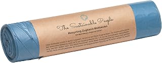 Recycled Bin Liners with Cord TSP 60 L - With At least 90% Post-Consumer Source Materials (PE) - Blue Angel Certified - For Residual Waste and Recyclable Waste (60 L (10 Bags))