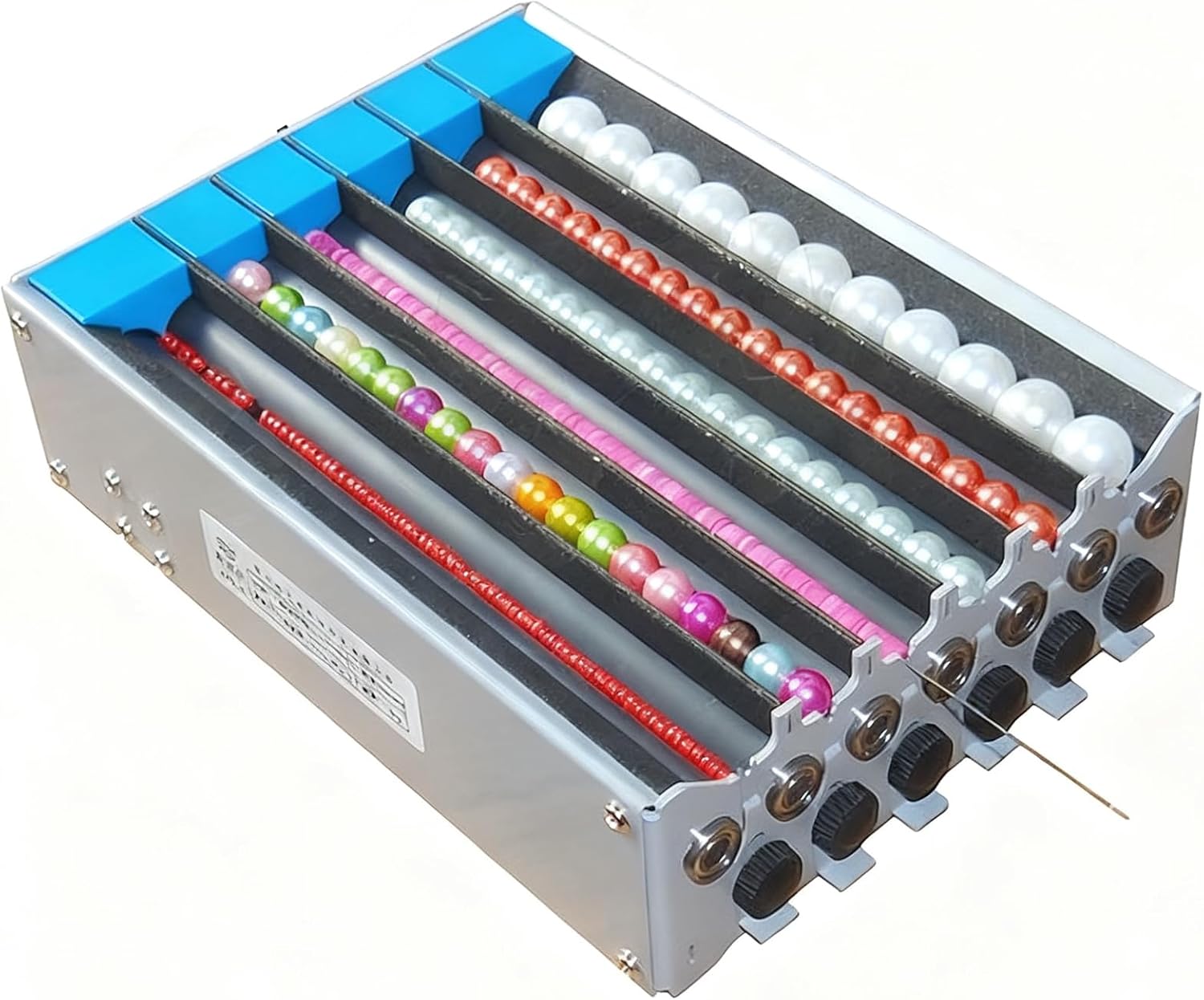 6 Channels Electric Bead Spinner - Adjustable Bead Stringing Machine with Fixed-Length Device for Jewelry Making, Bracelets & Necklaces -Fits All Bead Types