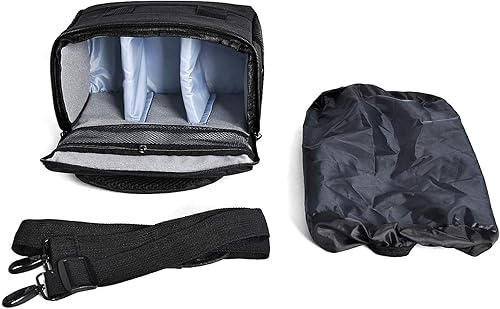 Miniatura 9 de FOSOTO Funda impermeable (con cubierta de lluvia) para cámara de hombro compatible con Nikon D5600 D750 D3300 Canon Rebel SL2 T7i EOS 80D 60D Sony