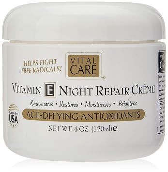 Vital Care Anti-Aging Vitamin E Night Repair Creme Jar 4 oz