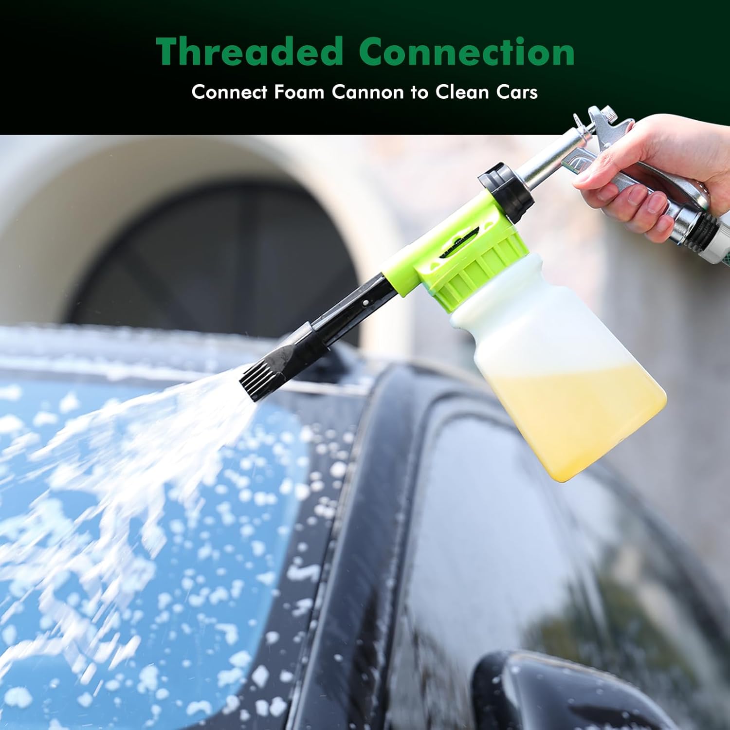 RESTMO 100% Metal Garden Hose Nozzle 2 Pack, 5X Lifespan Rust-Proof Chrome Plated, Heavy Duty Zinc Alloy Pistol Grip with Threaded Front, High Pressure Hose Sprayer for Car Washing, Plant Watering
