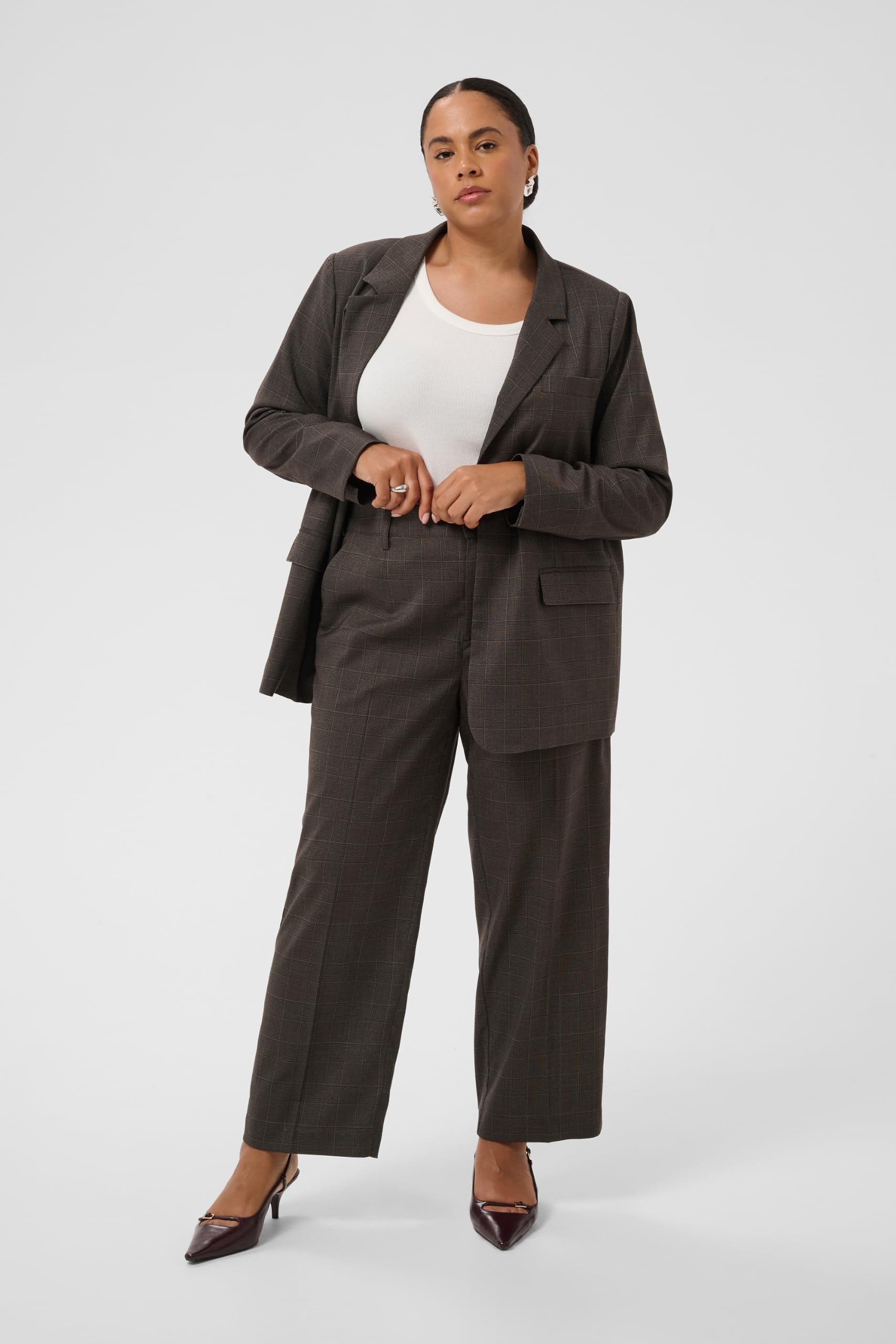 KAFFE CURVE Damen Hose KClenoma Elastische Taille