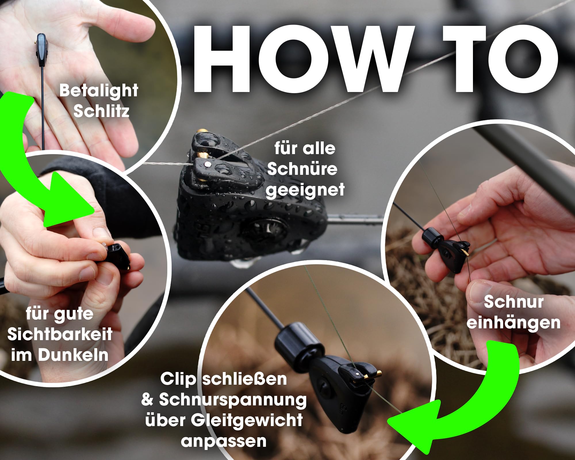 Angel-Berger Magic Baits Mini Swing Indicator Black Pendel Bissanzeiger Hanger Bite Indicator