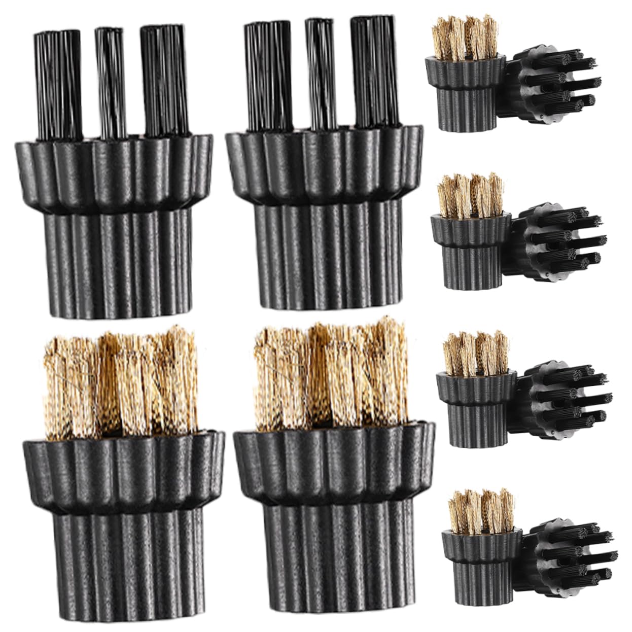 PACKOVE 12Pcs Steam Cleaner Brush Head Brush Heads for Cleaning Machine Accessories Compatible with Household and Professional Steam Cleaning Machines