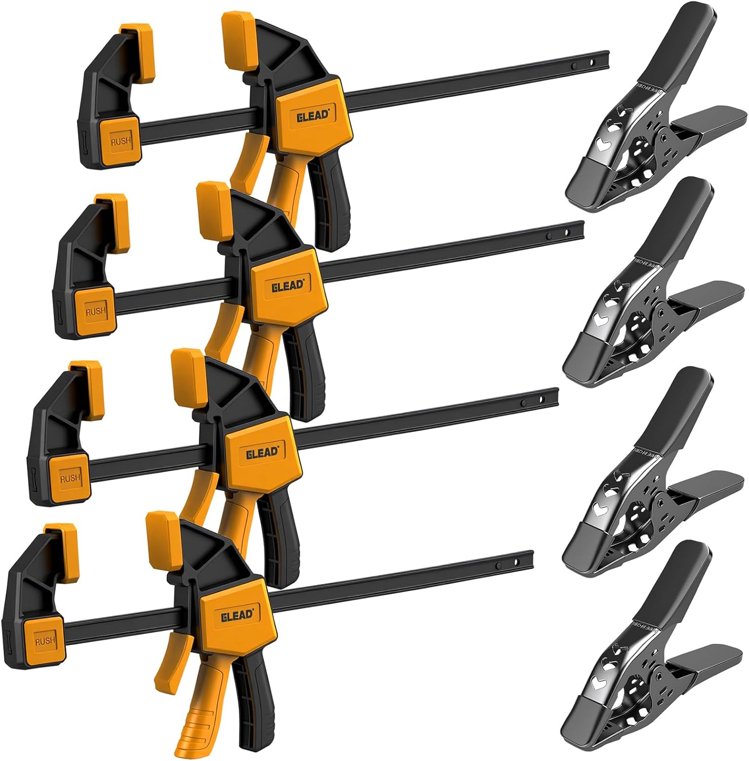 8‑Piece bar and spring⁣ clamp set