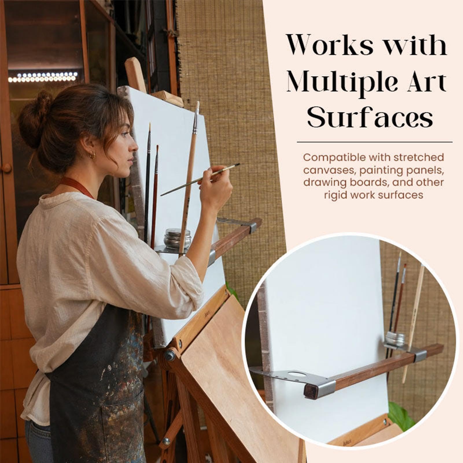 Chevalet réglable pour repose-main d'artiste - Support de poignet en métal avec design autobloquant - Hauteur et angle réglables - Pour croquis, dessin et peinture