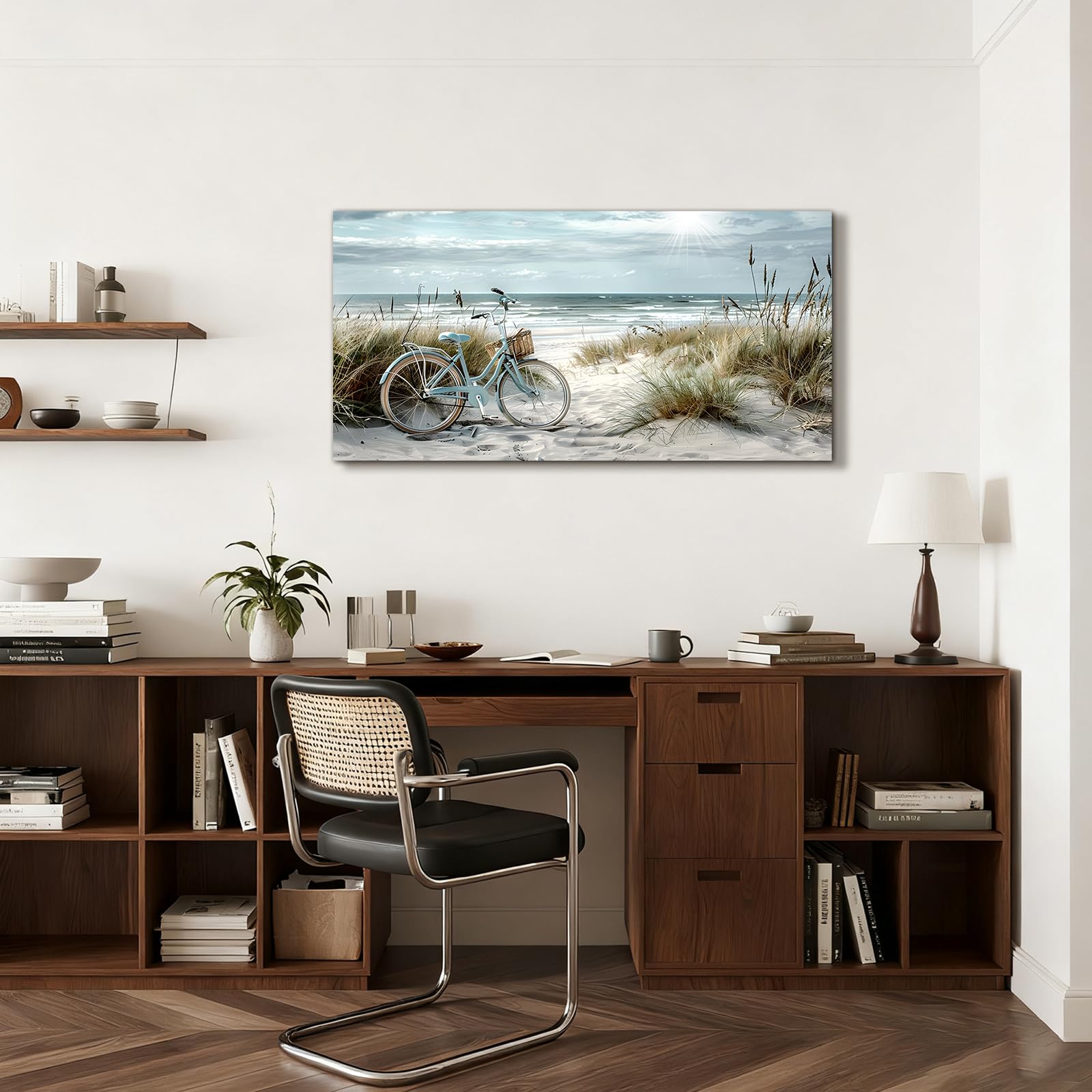 JHHUAMO Leinwandbild Groß 50x100 cm L, Modernes Küstenwohnzimmer Dekorative Malerei, Wanddeko Schlafzimmer Gemälde Desktop Badezimmer Büro Zimmer Esszimmer