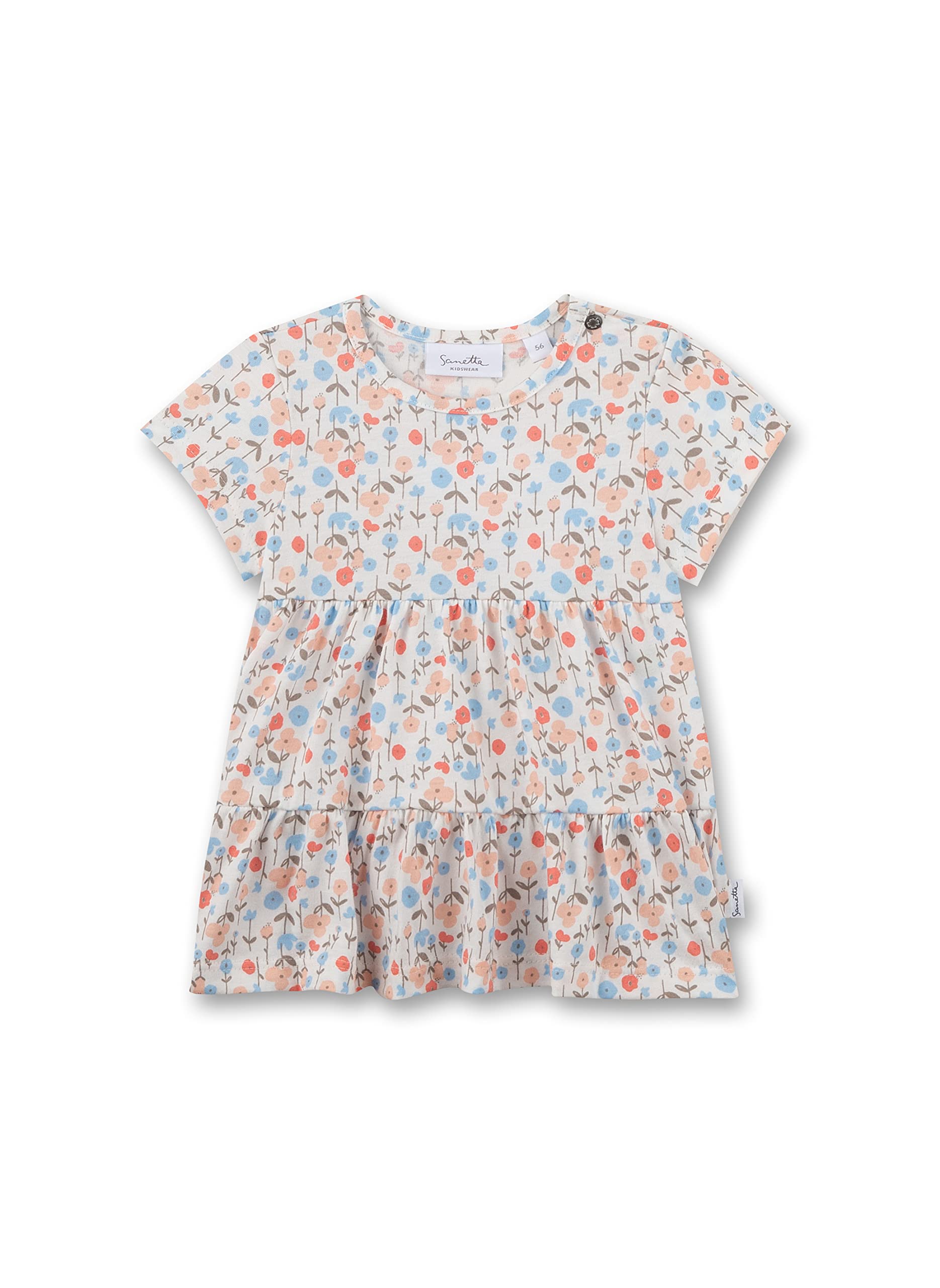 Robe décontractée Sanetta pour bébé fille en coton bio bleu - 4